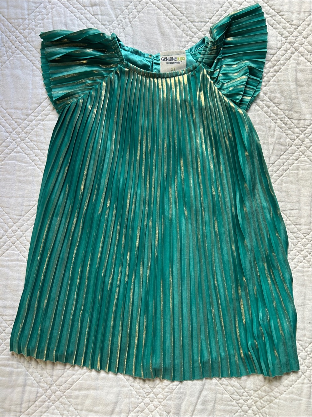 OshKosh B'gosh Teal Dress with Gold Accents